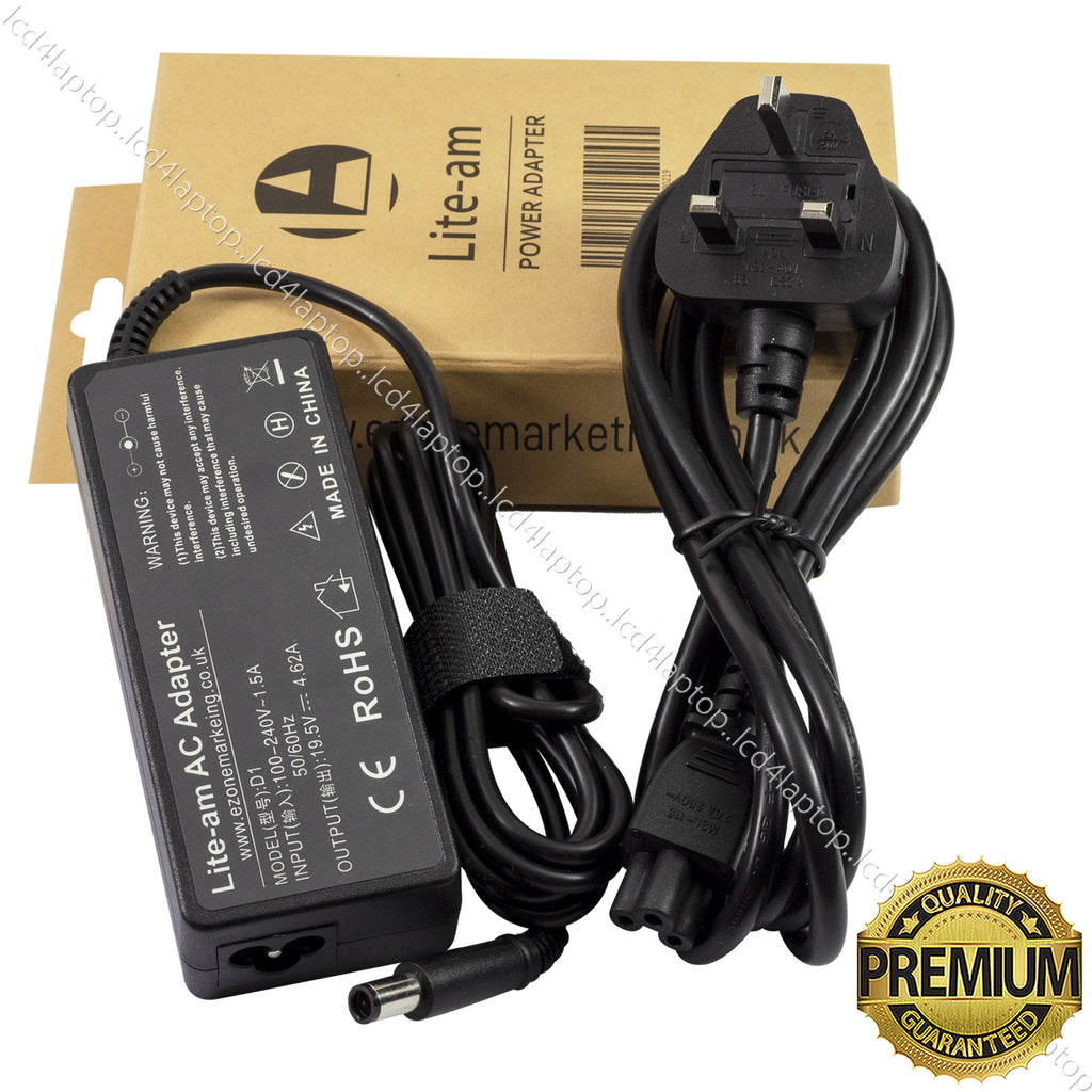 For Dell 90W 19.5V 4.62A 7.4x5.0mm Laptop AC Adapter Charger PSU - Lcd4Laptop