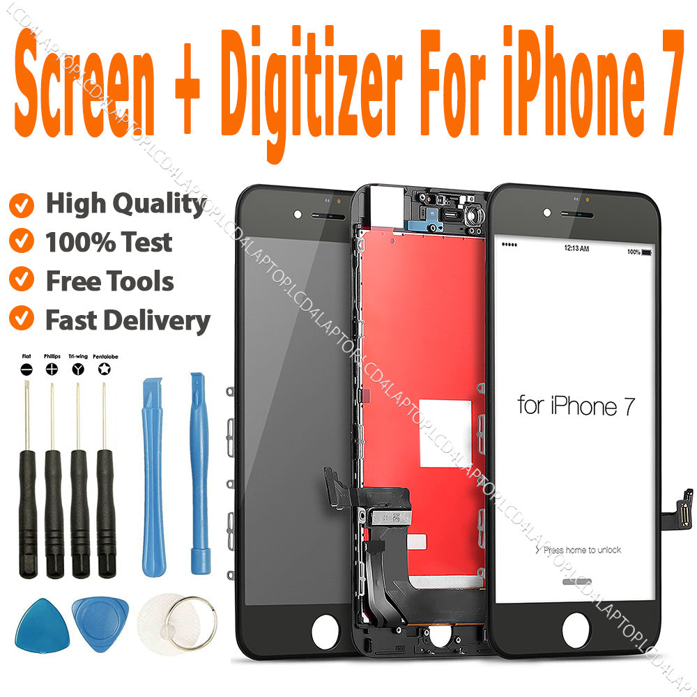 Apple iPhone 7 A1660 Touchscreen Digitizer Glass with LCD Screen Black - Lcd4Laptop
