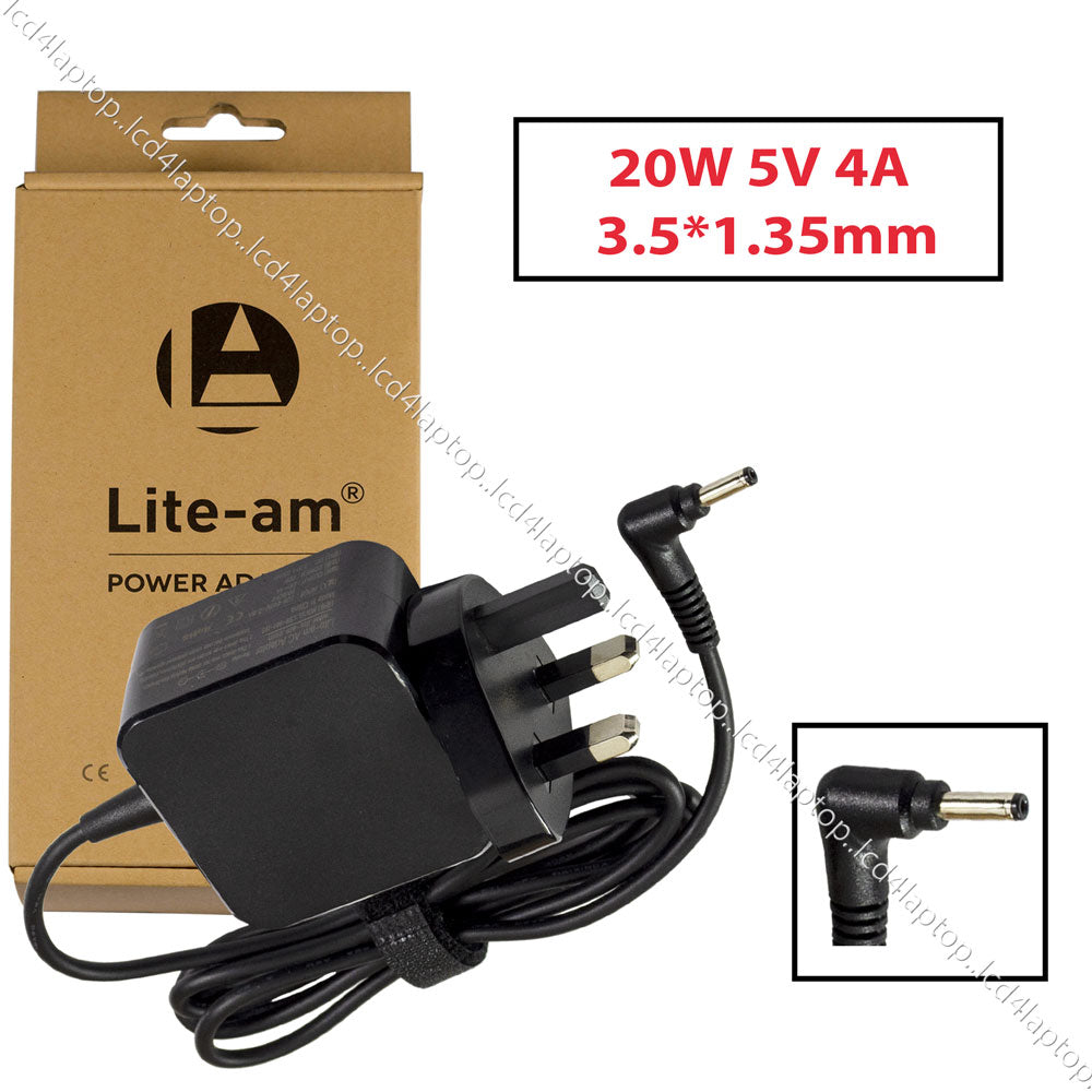 For Lenovo IdeaPad 100S-11IBY 20W 5V 4A 3.5*1.35mm AC Adapter Laptop Charger PSU + UK Plug Replacement by Lite-am - Lcd4Laptop