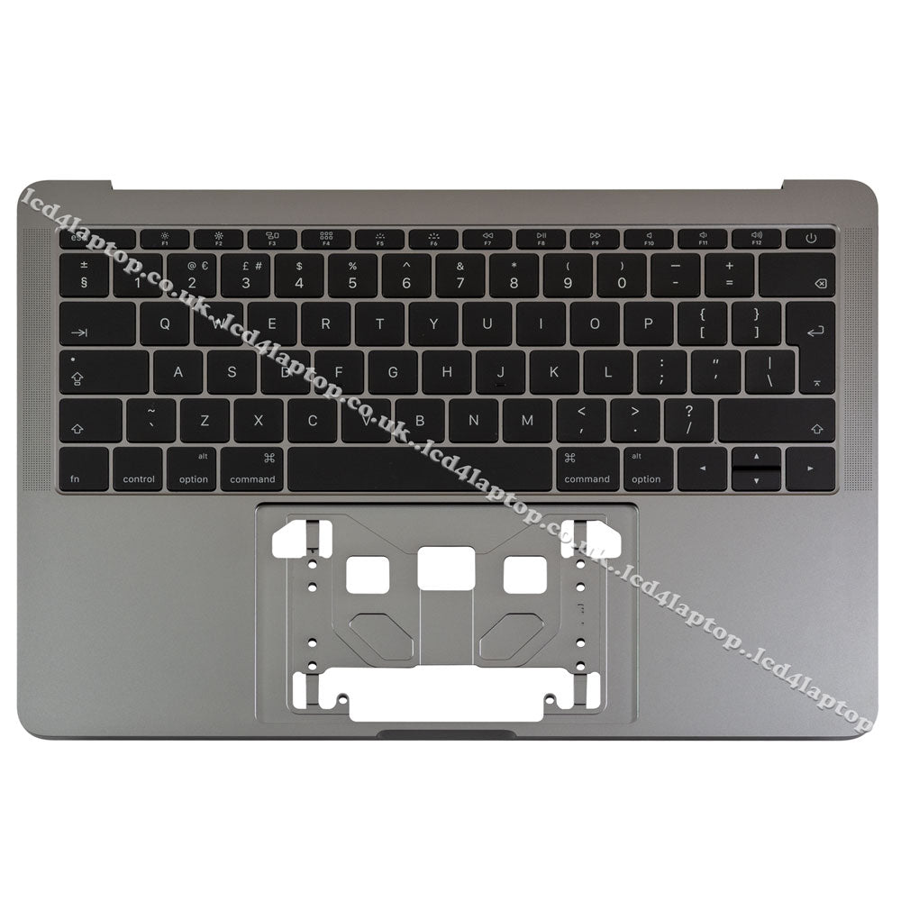 Apple Macbook Pro 13" A1708 Grey EMC: 2978, 3164 Palmrest Housing TopCase With UK Layout Keyboard - Lcd4Laptop
