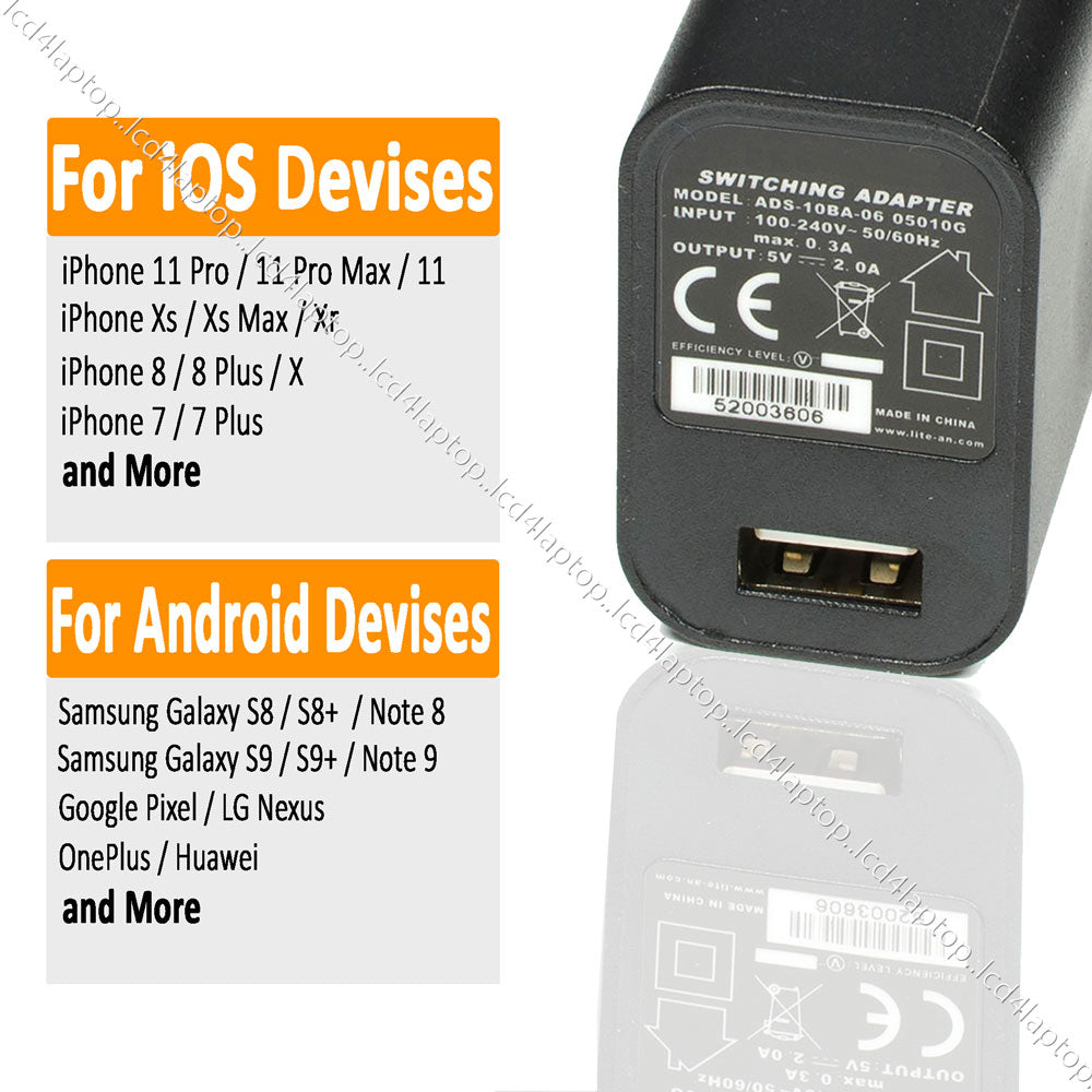 10W 5V 2A USB Power AC Adapter Wall Charger For iPhone iPad