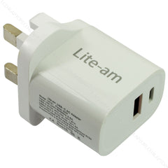 USB C Charger AC Adapter Power Supply Fast Charge 20W PSU For Apple iPhone iPad - Lcd4Laptop