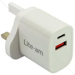 USB C Charger AC Adapter Power Supply Fast Charge 20W PSU For Apple iPhone iPad - Lcd4Laptop