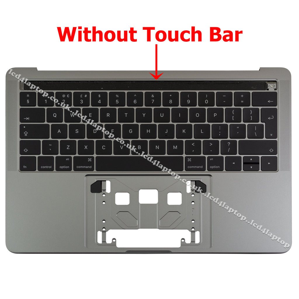 For Apple Macbook Pro 13" A1706 Grey EMC: 3072, 3162 Palmrest Housing TopCase With UK Layout Keyboard - Lcd4Laptop
