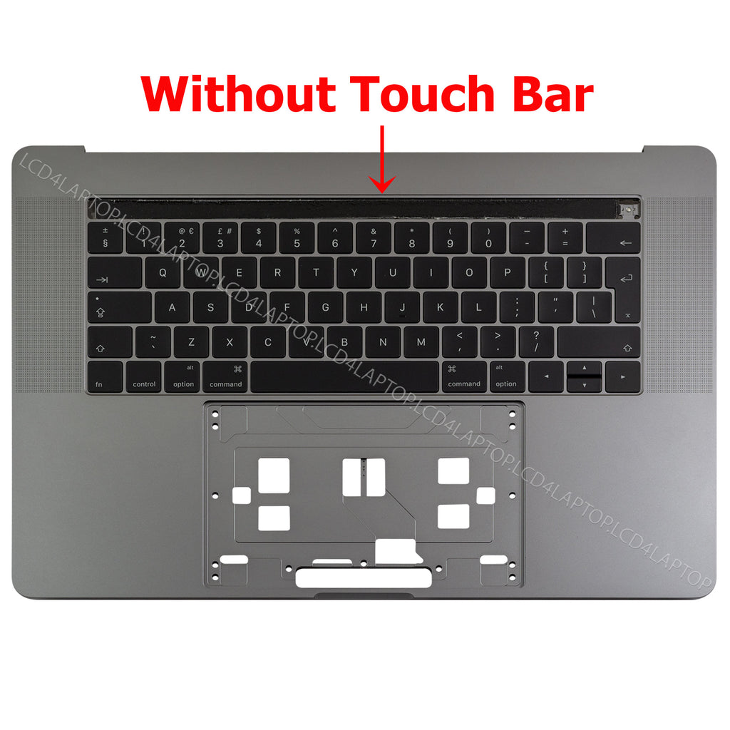 For Apple MacBook Pro 15" A1707 UK Layout Keyboard Topcase Palmrest Grey - Lcd4Laptop
