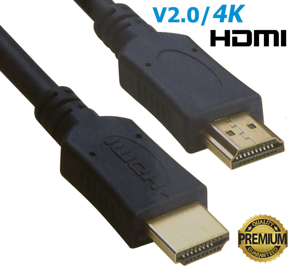 HDMI Cable v2.0 4K ARC 2160p 3D Lead 0.5m/1m/1.5m/2m/3m/5m/10m/15m - Lcd4Laptop
