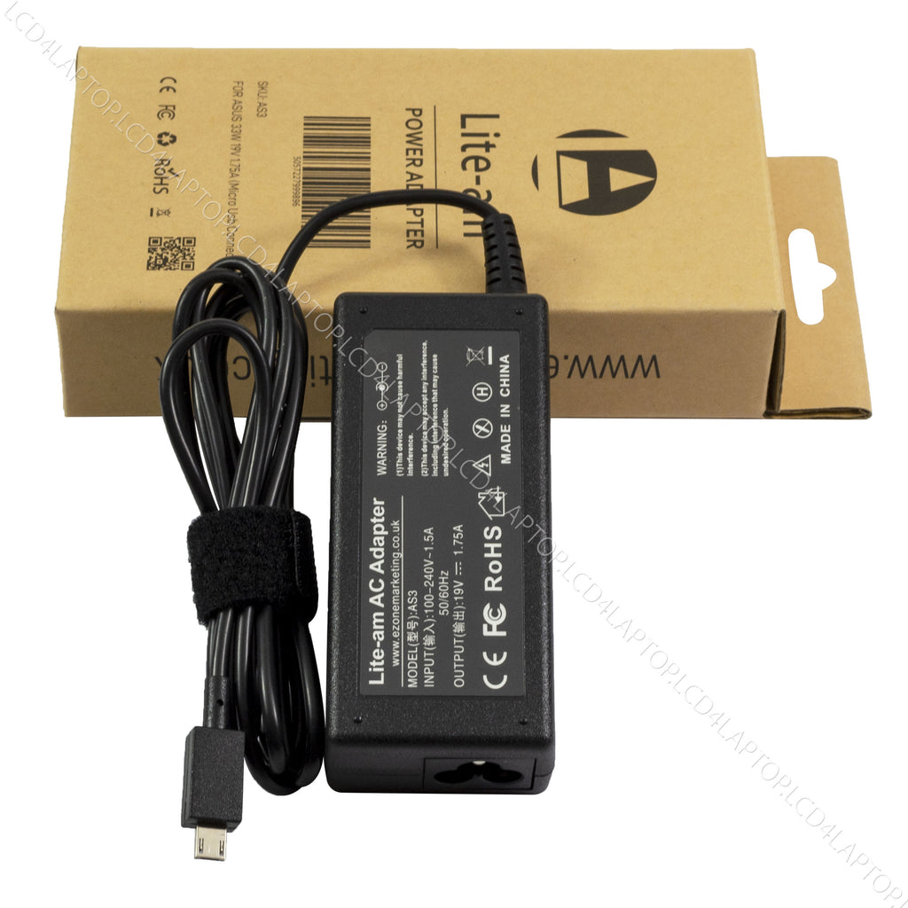 For Asus 33W 19V 1.75A Micro USB Type Special Pin AC Adapter Charger PSU - Lcd4Laptop