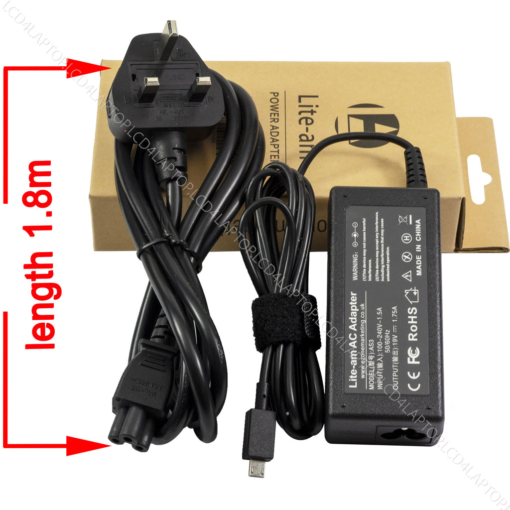 For Asus 33W 19V 1.75A Micro USB Type Special Pin AC Adapter Charger PSU - Lcd4Laptop