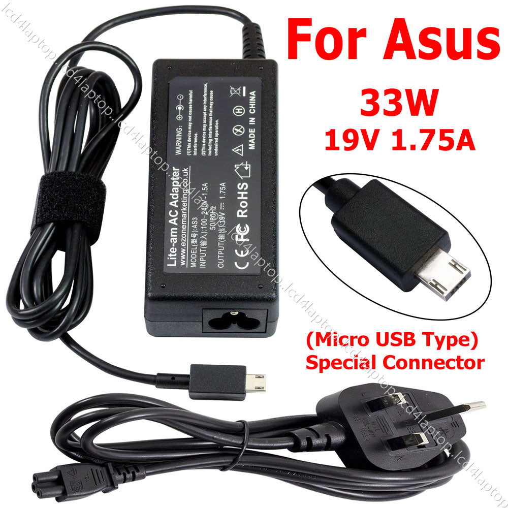 For Asus ADP-33AW AD Laptop AC Adapter Charger PSU - Lcd4Laptop