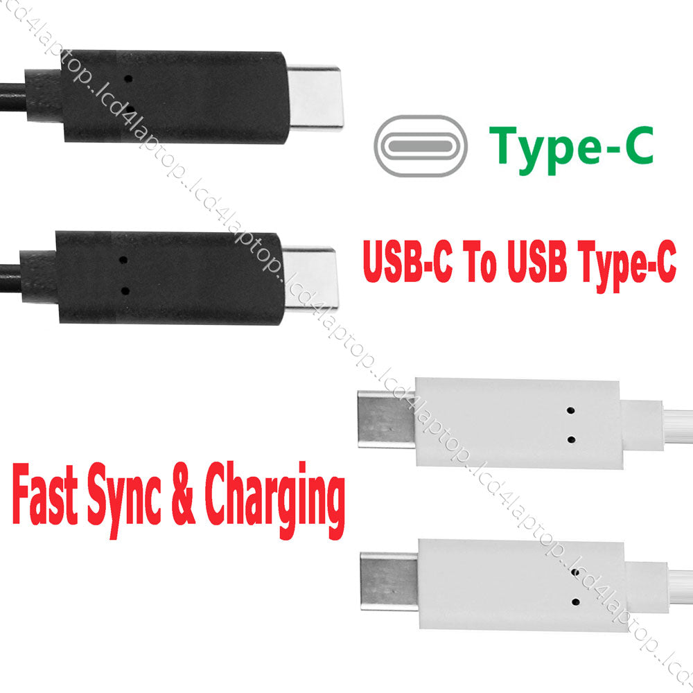 Lite-am USB-C To USB Type-C 3.1 Fast Charging Syncing Transferring Data 0.5m / 1m Cable Lead 32+24AWG - Lcd4Laptop