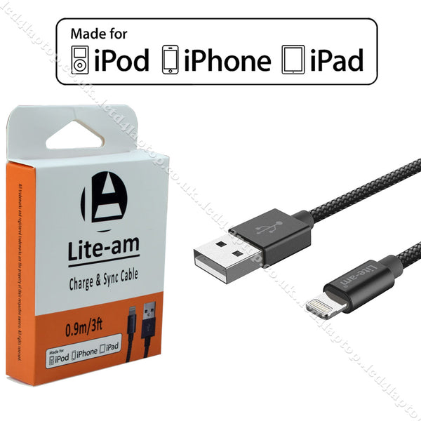 For Apple iPhone 12 11 Pro Max MFi Lightning To USB Charge Sync Cable - Lcd4Laptop