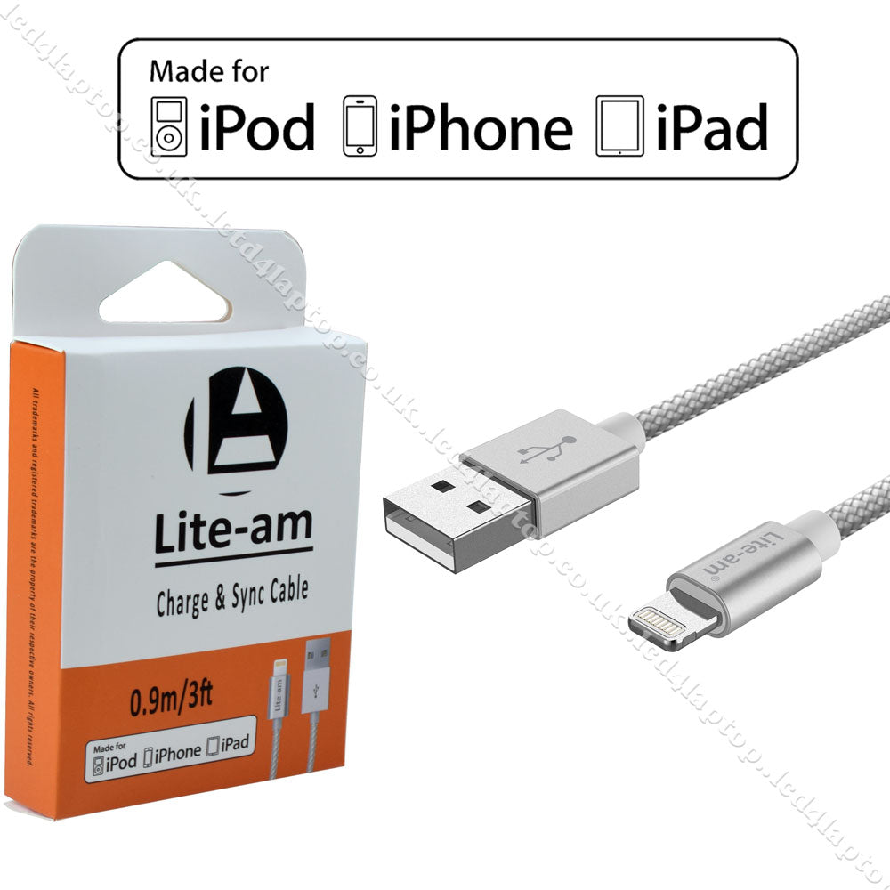 For Apple iPhone 12 11 Pro Max MFi Lightning To USB Charge Sync Cable - Lcd4Laptop