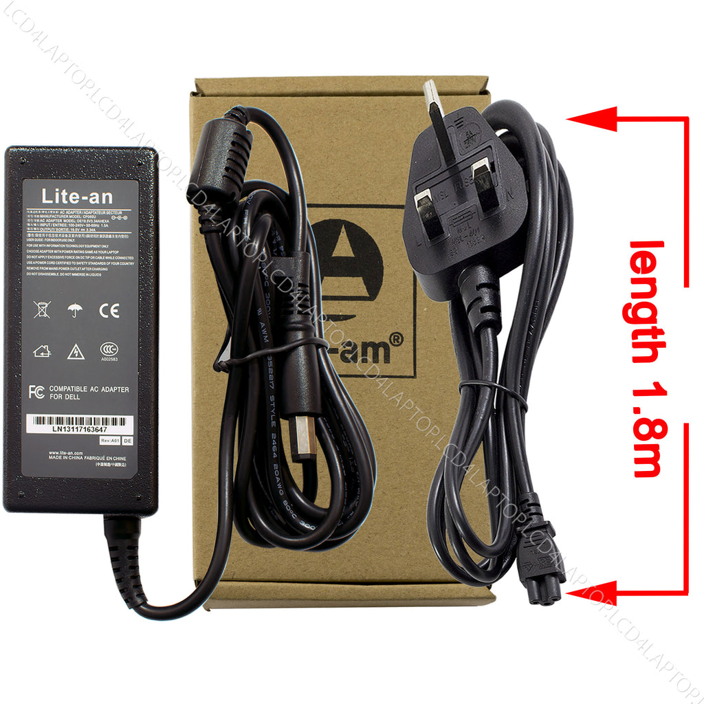 For Dell 65W 19.5V 3.34A 7.4mm*5.0mm Octagonal Pin Laptop AC Adapter Battery Charger Power Adapter - Lcd4Laptop