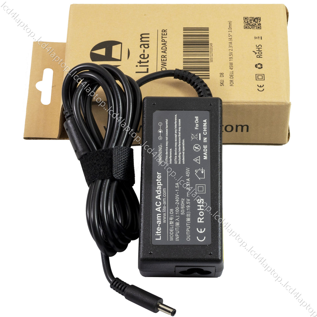 For Dell 45W 19.5V 2.31A 4.5*3.0mm Laptop AC Adapter Battery Charger PSU - Lcd4Laptop