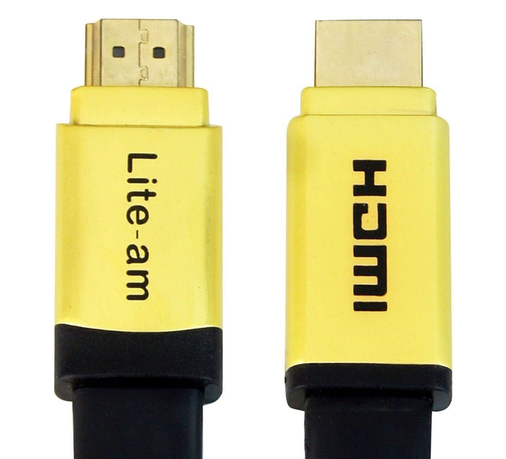 Flat HDMI Cable v2.0 4K 2160p 3D Lead 1m/2m/3m/4m/5m/7m/8m/9m/10m - Lcd4Laptop