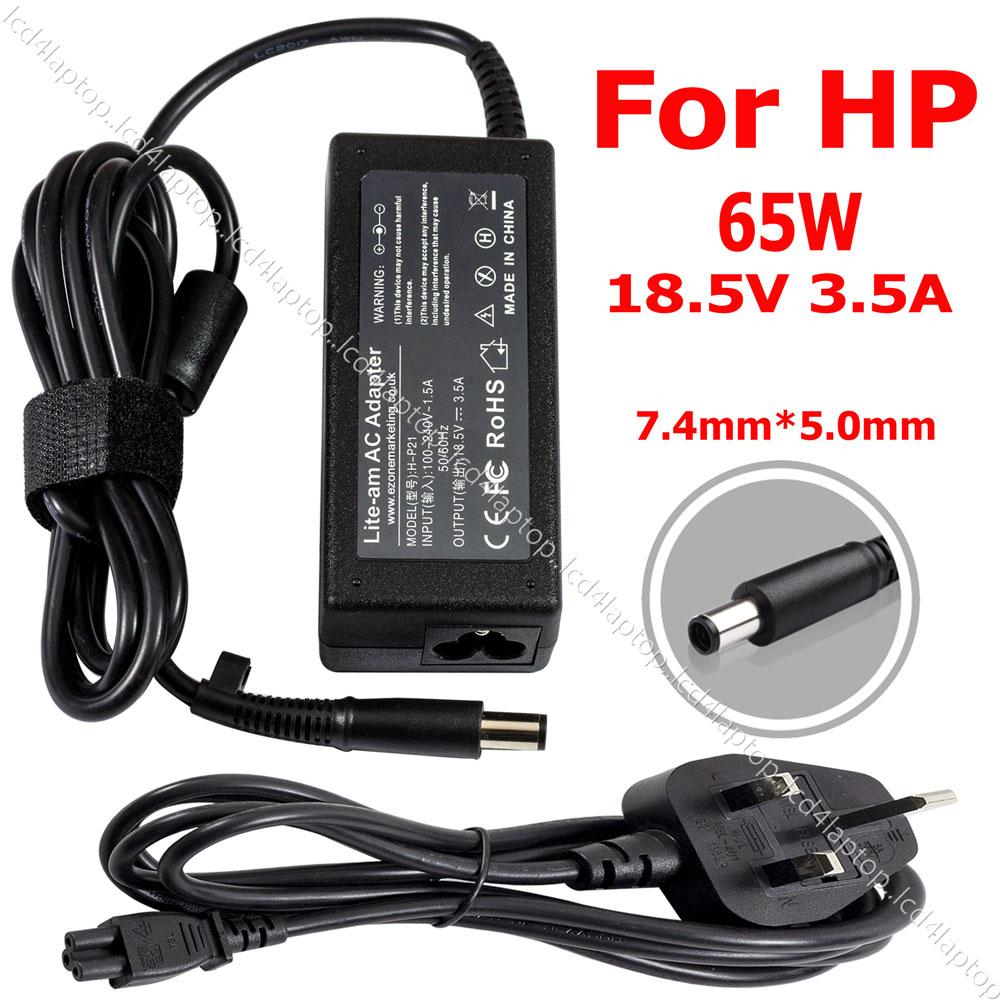 For HP ProBook 6550b Laptop AC Adapter Charger PSU 65W 18.5V 3.5A - Lcd4Laptop