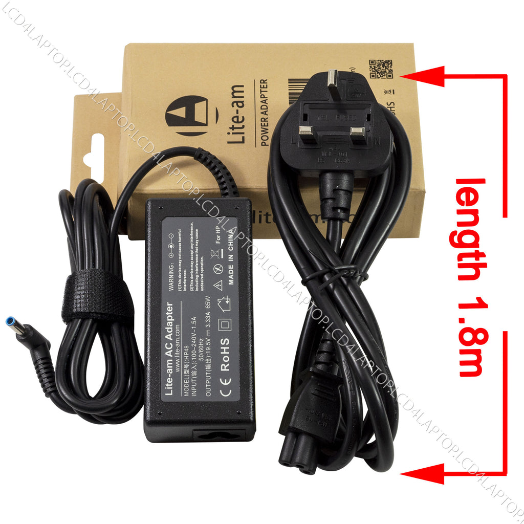 For HP 65W 19.5V 3.33A Blue Tip Laptop Power Supply AC Adapter Charger - Lcd4Laptop
