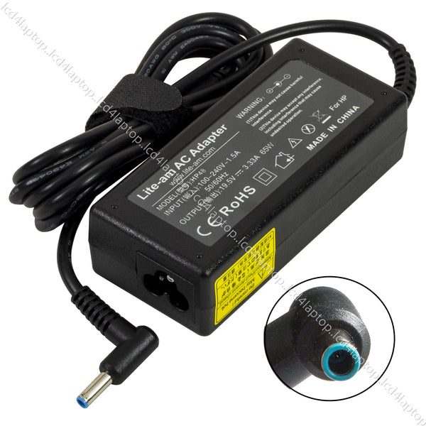 For HP 65W 19.5V 3.33A 4.5*3.0mm Blue Pin Laptop AC Adapter Charger PSU - Lcd4Laptop