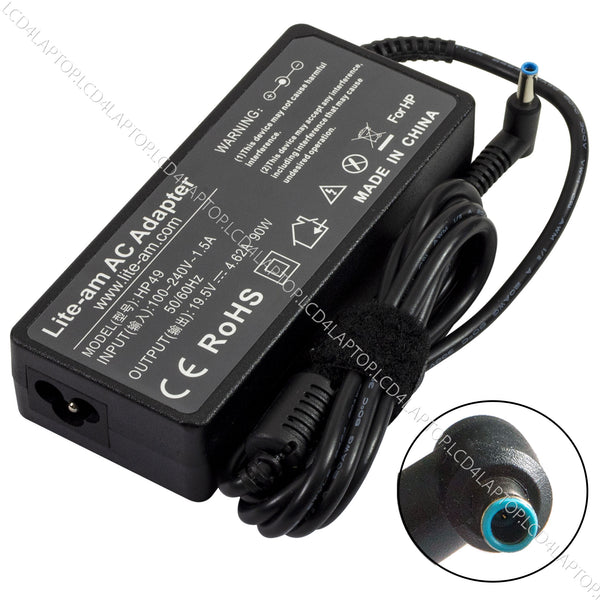 For HP 90W 19.5V 4.62A Blue Tip Laptop Power Supply AC Adapter Charger - Lcd4Laptop