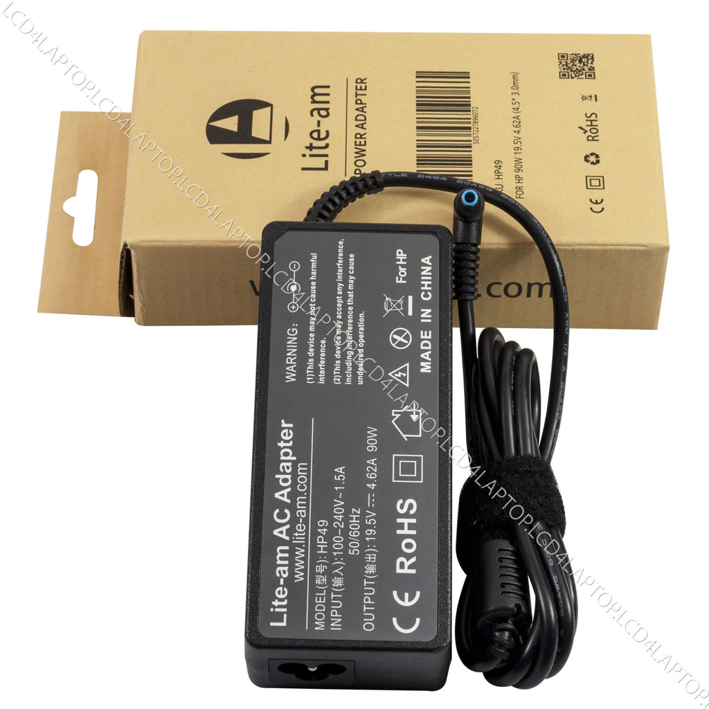 For HP 90W 19.5V 4.62A Blue Tip Laptop Power Supply AC Adapter Charger - Lcd4Laptop