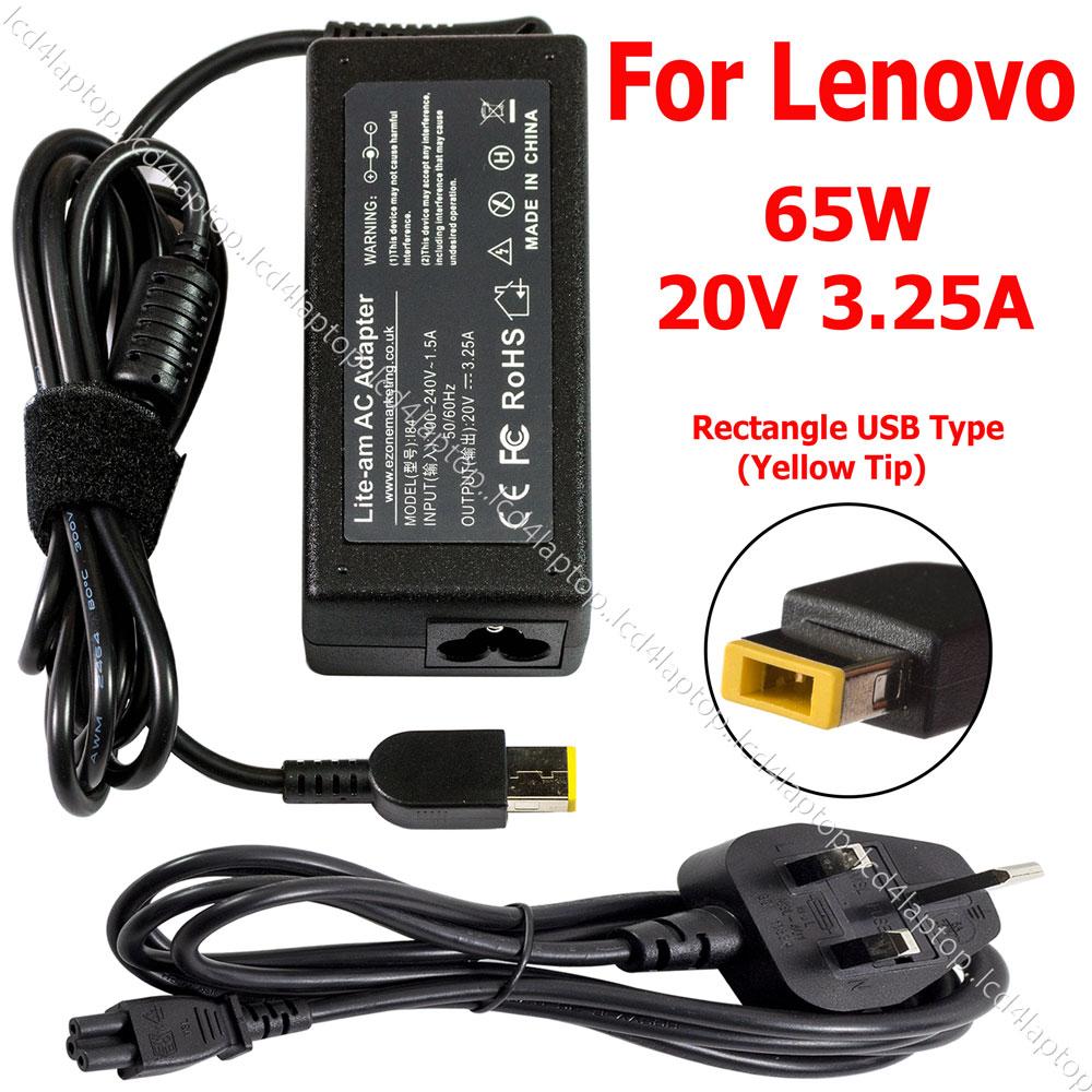 For IdeaPad Yoga 59-359553 Laptop AC Adapter Charger PSU 65W 20V 3.25A - Lcd4Laptop