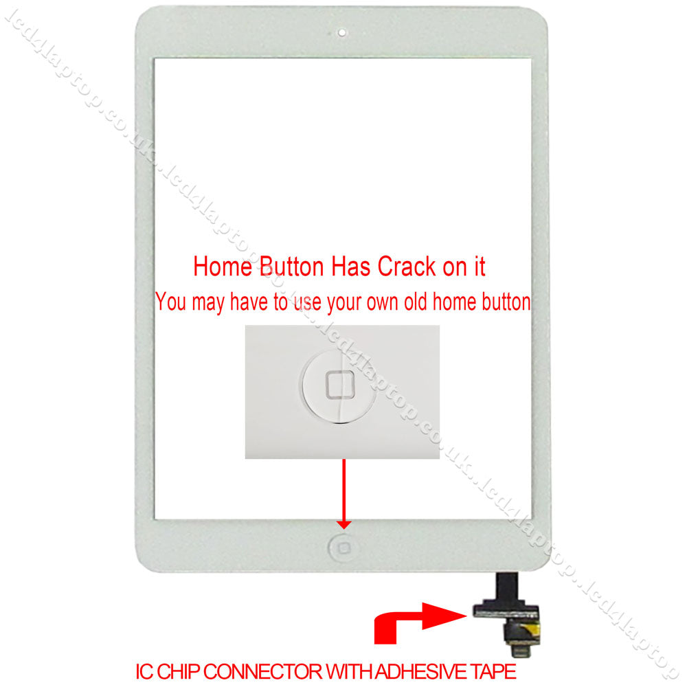 Replacement Apple iPad Mini A1432 A1454 A1455 Touch Screen Digitizer Glass White - Lcd4Laptop
