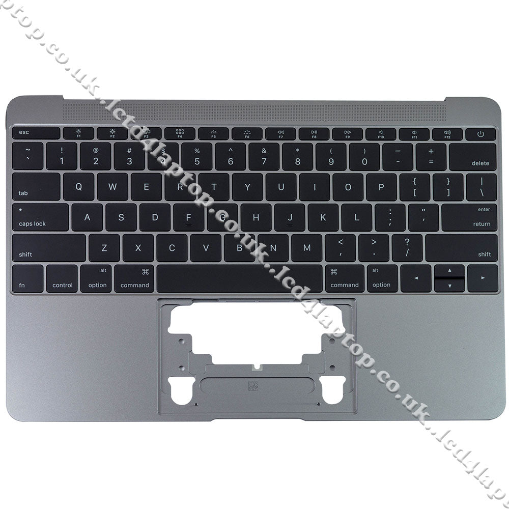 Apple Macbook 12" A1534 Grey Palmrest Housing TopCase With US Layout Keyboard 2016 2017 - Lcd4Laptop