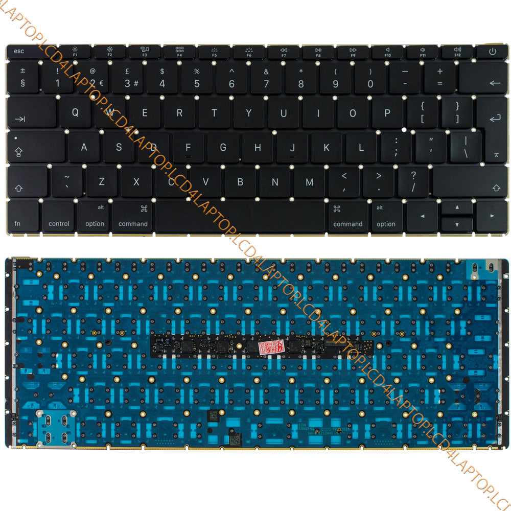 For MNYF2LL/A MNYG2LL/A MacBook 12" Retina A1534 Year 2016 2017 Keyboard UK Layout - Integrated Backlight - Lcd4Laptop