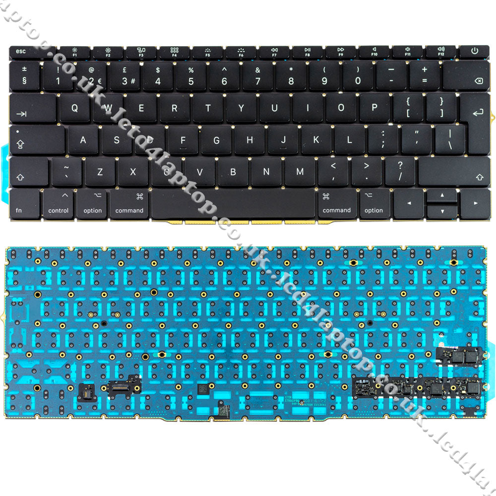 For MLL42LL/A MPXQ2LL/A MacBook Pro 13" A1708 Keyboard UK Layout Year Late 2016 & Mid 2017 - BACKLIGHT INTEGRATED - Lcd4Laptop