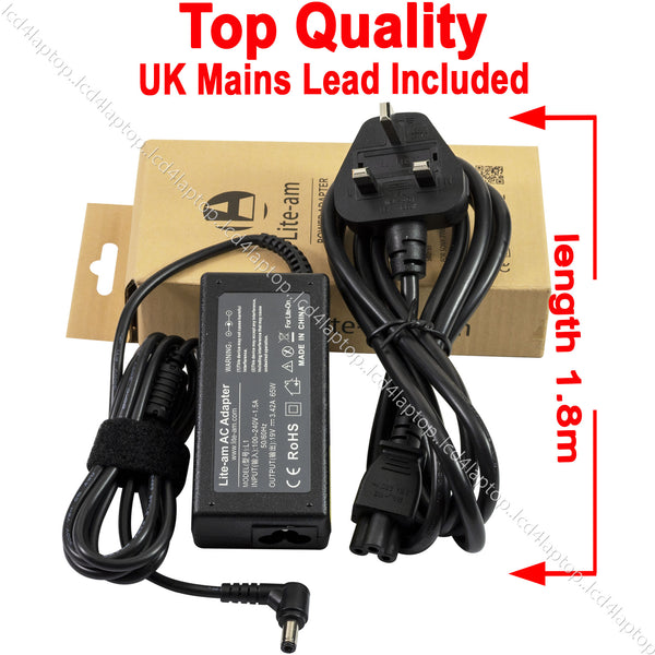 For 65W 19V 3.42A 5.5*2.5mm Laptop AC Adapter Charger PSU - Lcd4Laptop
