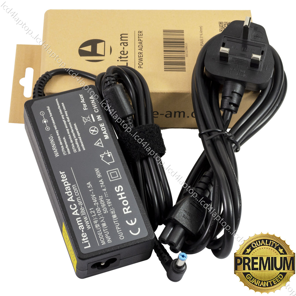 For Acer 90W 19V 4.74A 5.5*1.5mm/1.7mm Laptop AC Adapter Charger PSU - Lcd4Laptop