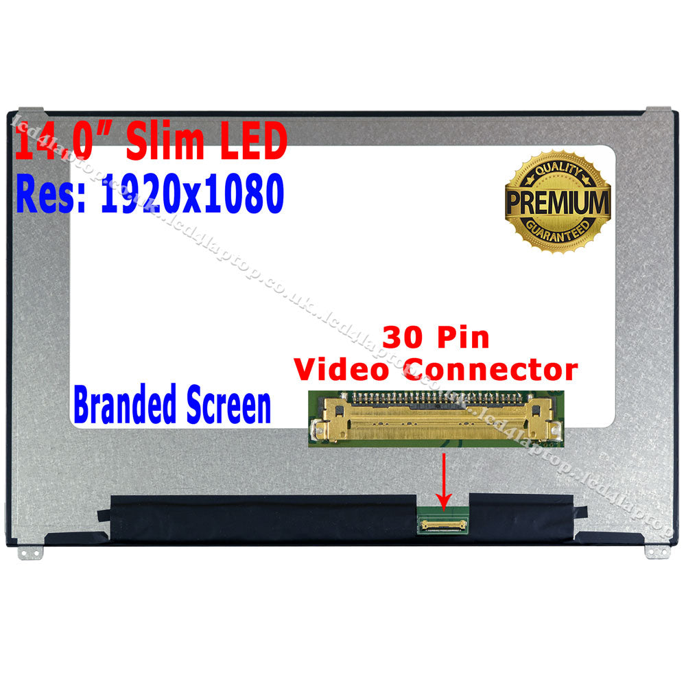 Écran LCD 14" Visiodirect Compatible NV140FHM-N47 - Full HD 1920x1080 IPS, Connecteur 20mm 30 Pins à Droite - Garantie 12 Mois