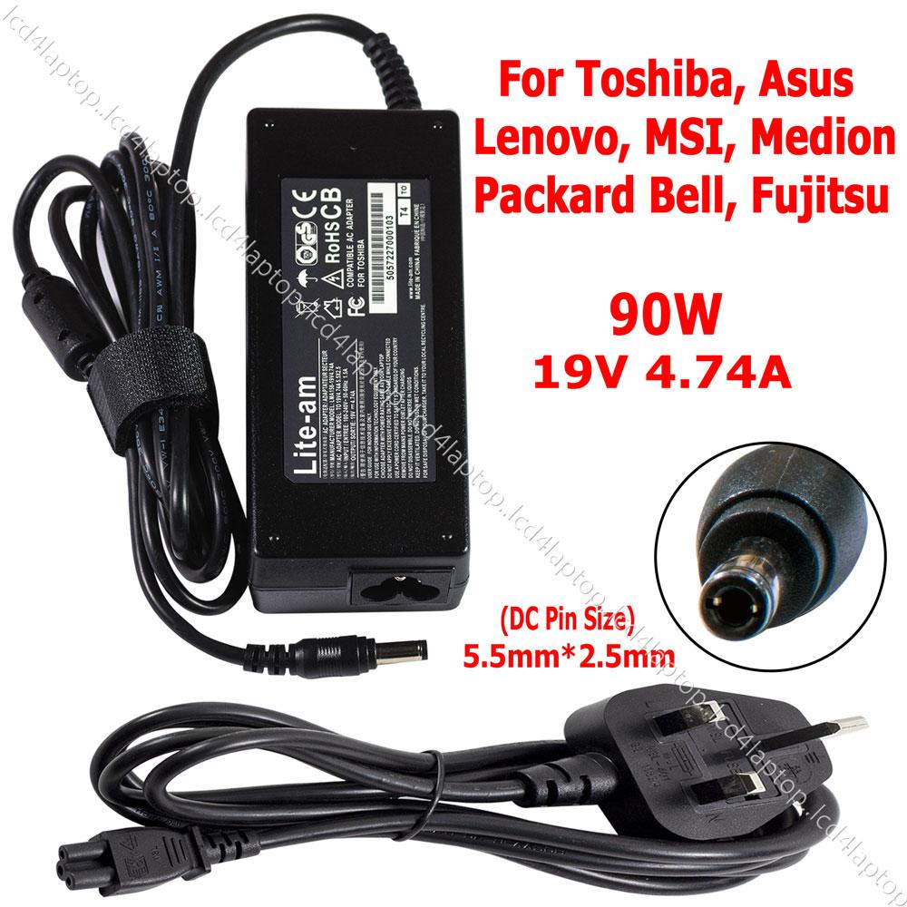 For Toshiba Satellite Pro L550 L550-17U Laptop AC Adapter Charger PSU - Lcd4Laptop