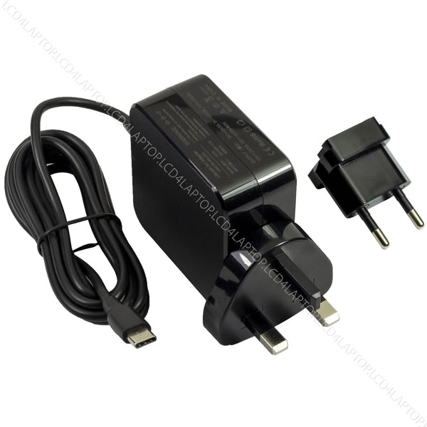 For Nokia N1 tablet USB-C 45W AC Adapter Charger + UK Plug Replacement by Lite-am - Lcd4Laptop