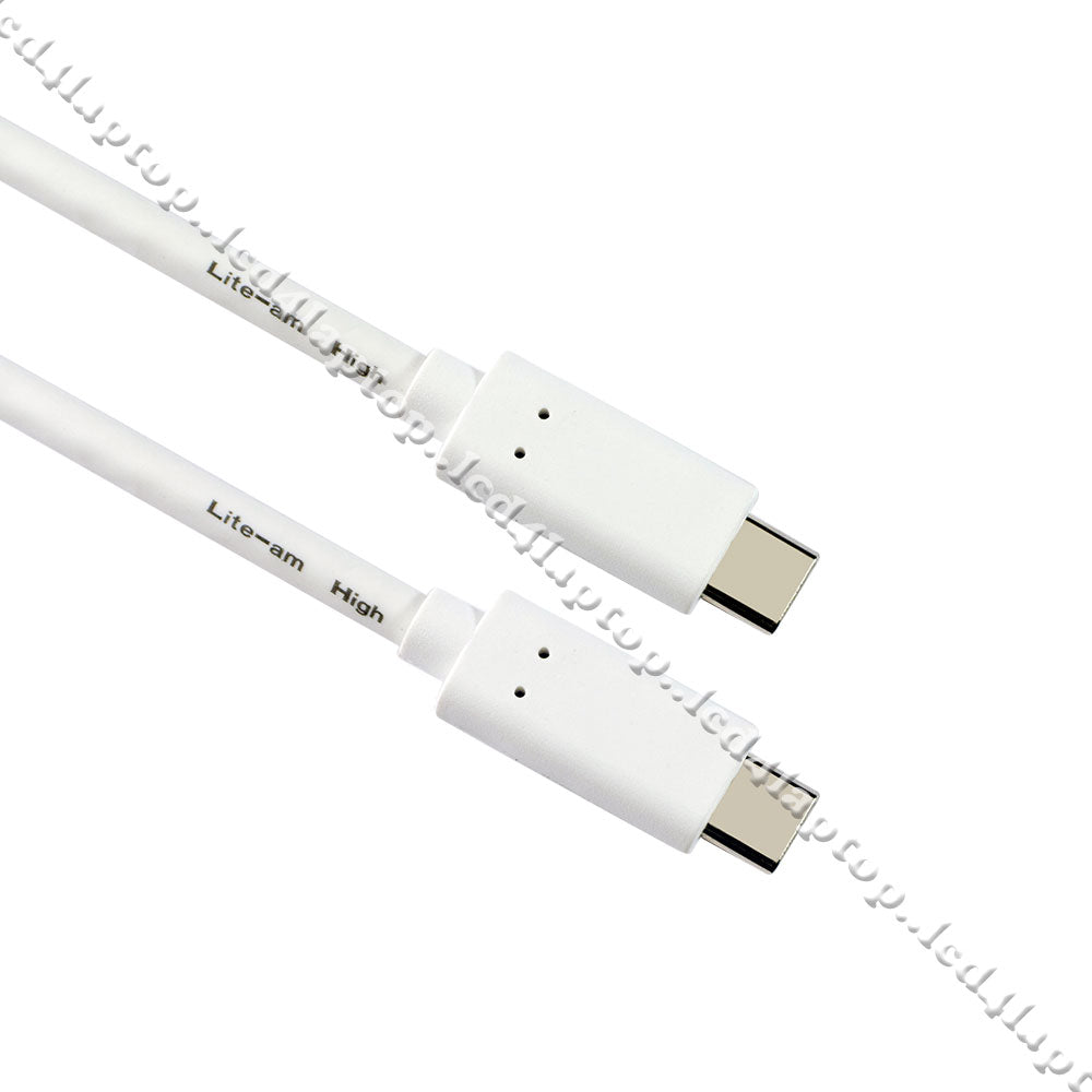Lite-am® USB-C To USB-C Data Sync Charger Cable 1m / 3ft For Fast Charging White - Lcd4Laptop