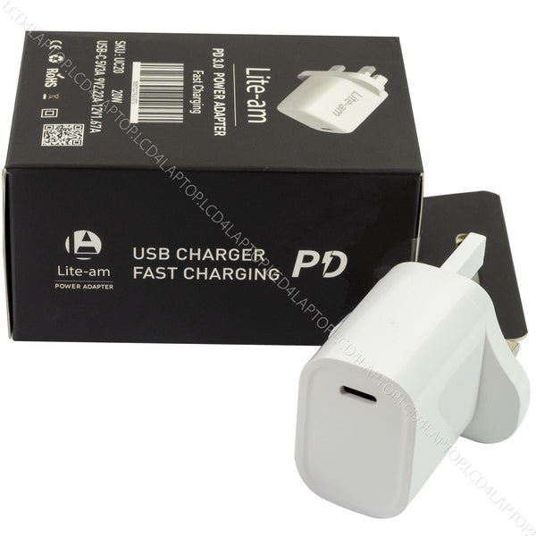 For iPad Air 11‑inch M4 A3463 2026 USB C Charger 20W AC Adapter