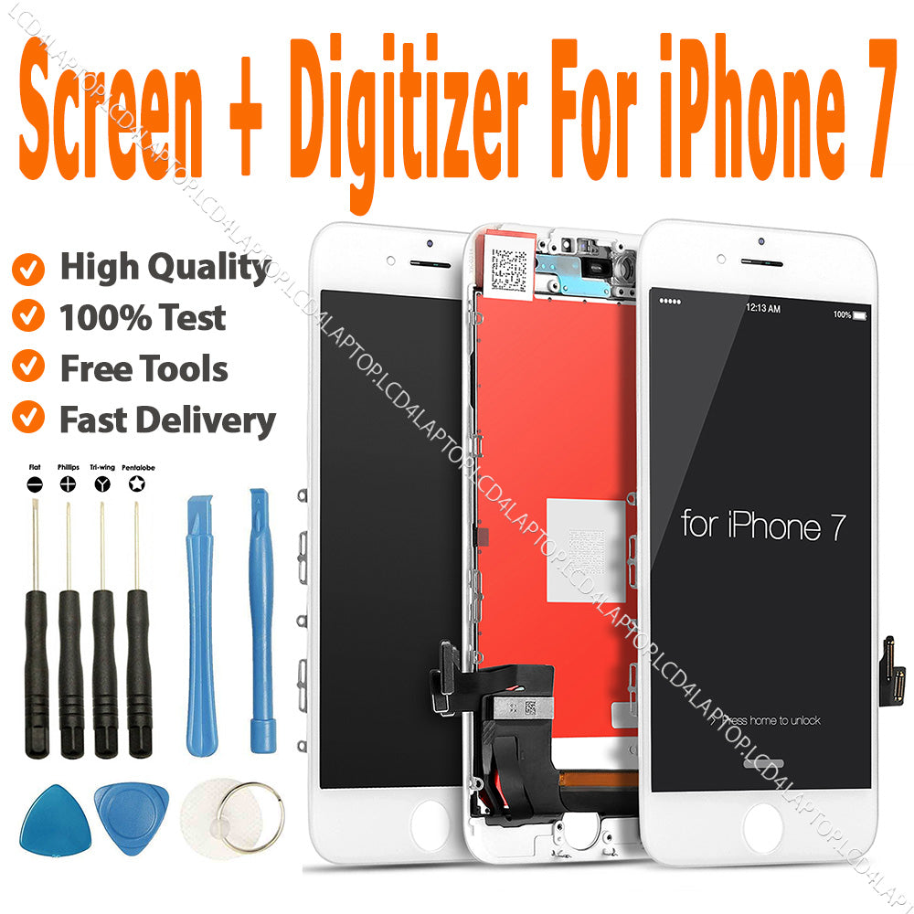Apple iPhone 7 A1778 Touchscreen Digitizer Glass with LCD Screen White - Lcd4Laptop